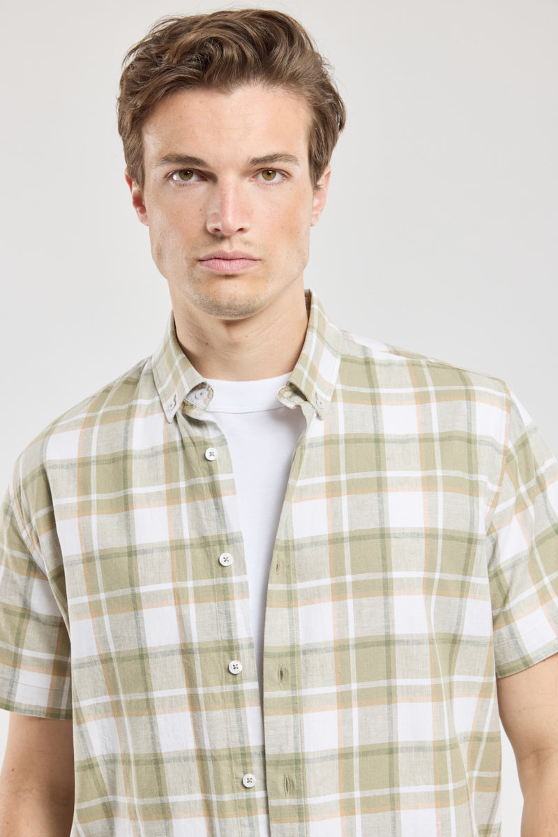 armor-lux-chemise-homme-manches-courtes-coton-lin-carreaux image 3