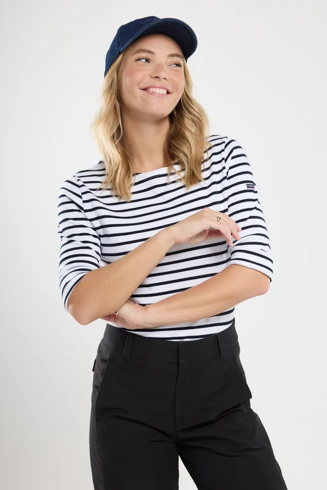 armor-lux-marini-re-femme-col-bateau-coton-pais-interlock image 1