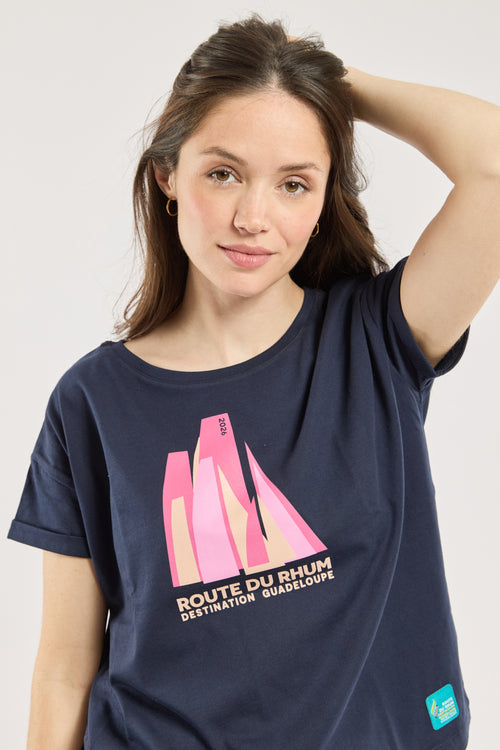 armor-lux-t-shirt-femme-coupe-ample-route-du-rhum-coton image 3