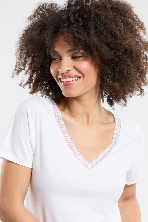armor-lux-t-shirt-col-v-dentelle-femme-coton-bio-l-ger image 3