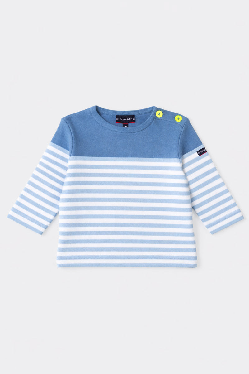 armor-lux-marini-re-baby-coton-pais-interlock-boutons-pression-paule image 1