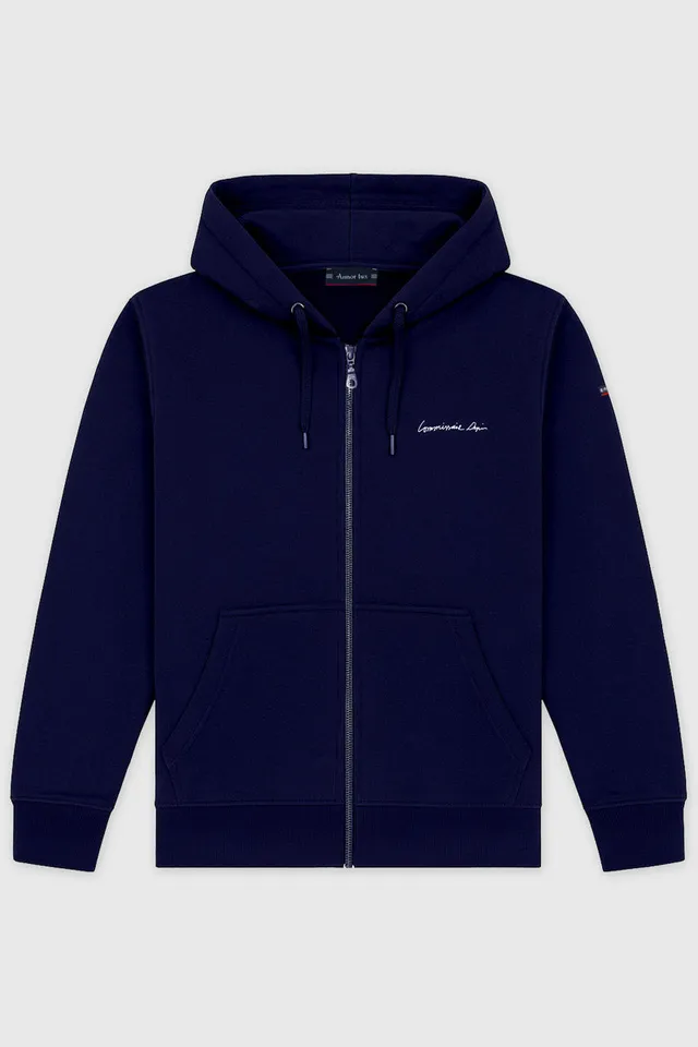armor-lux-sweat-zipp-mixte-commissaire-dupin-coton image 1