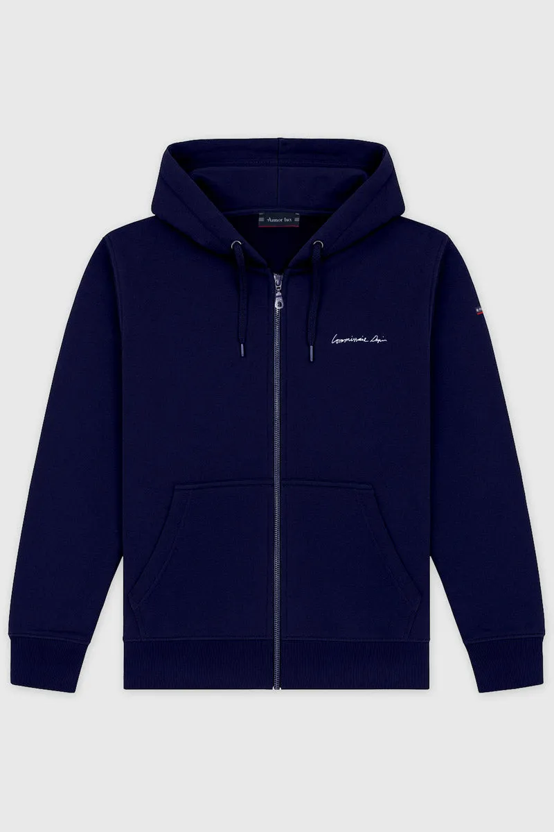 armor-lux-sweat-zipp-mixte-commissaire-dupin-coton image 1