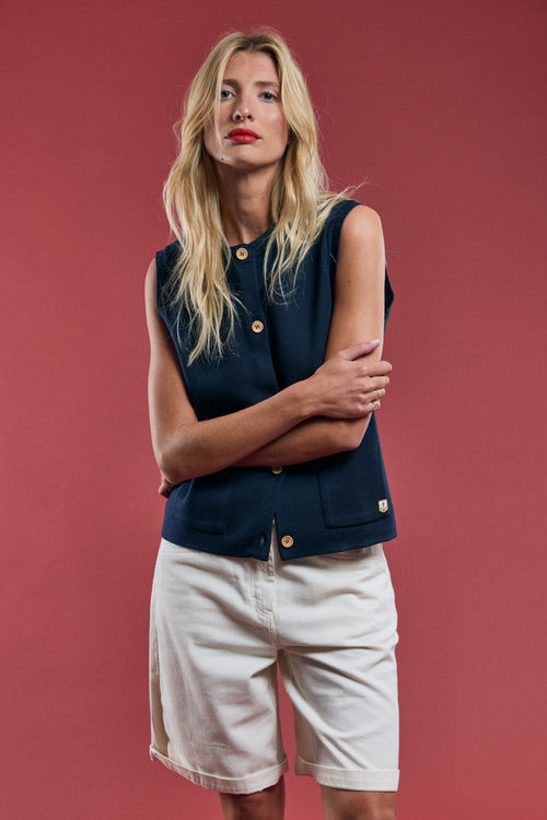 armor-lux-mec-mor-gilet-sans-manches-femme-en-coton image 4