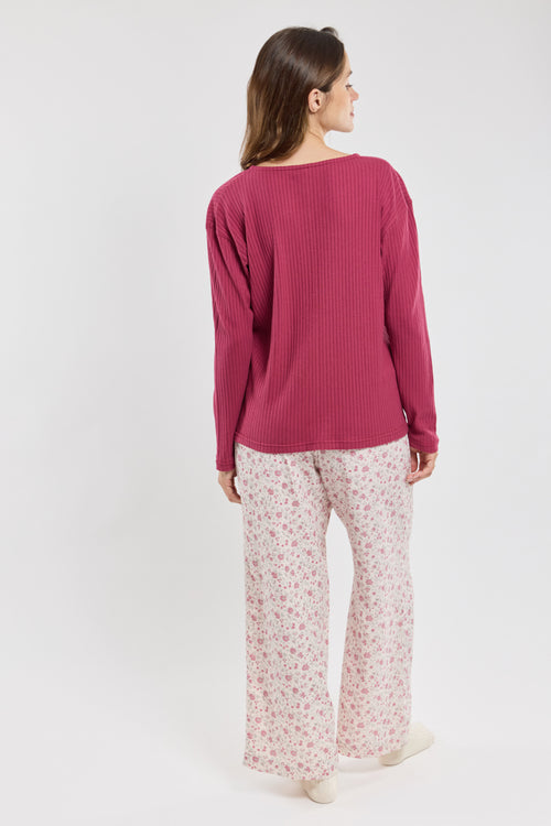 armor-lux-pyjama-femme-fleuri-coton image 4