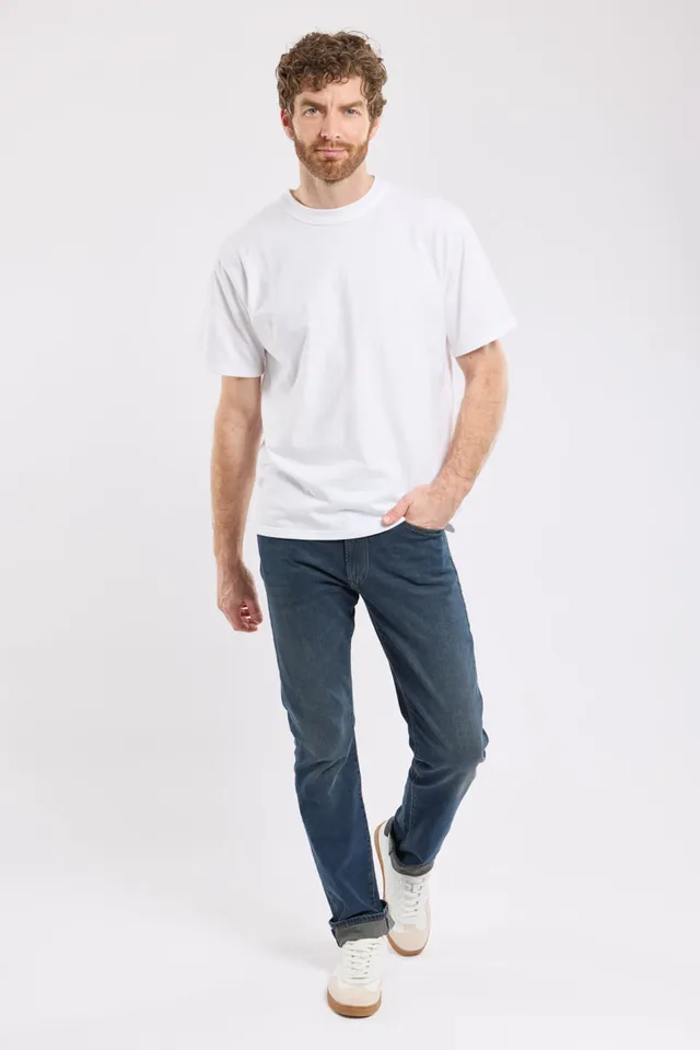 armor-lux-h-ritage-jean-coupe-regular-en-coton-et-lasthanne image 1