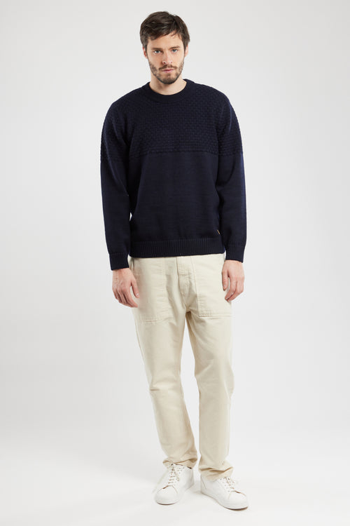 armor-lux-pull-homme-col-rond-maille-damier-laine-h-ritage image 7