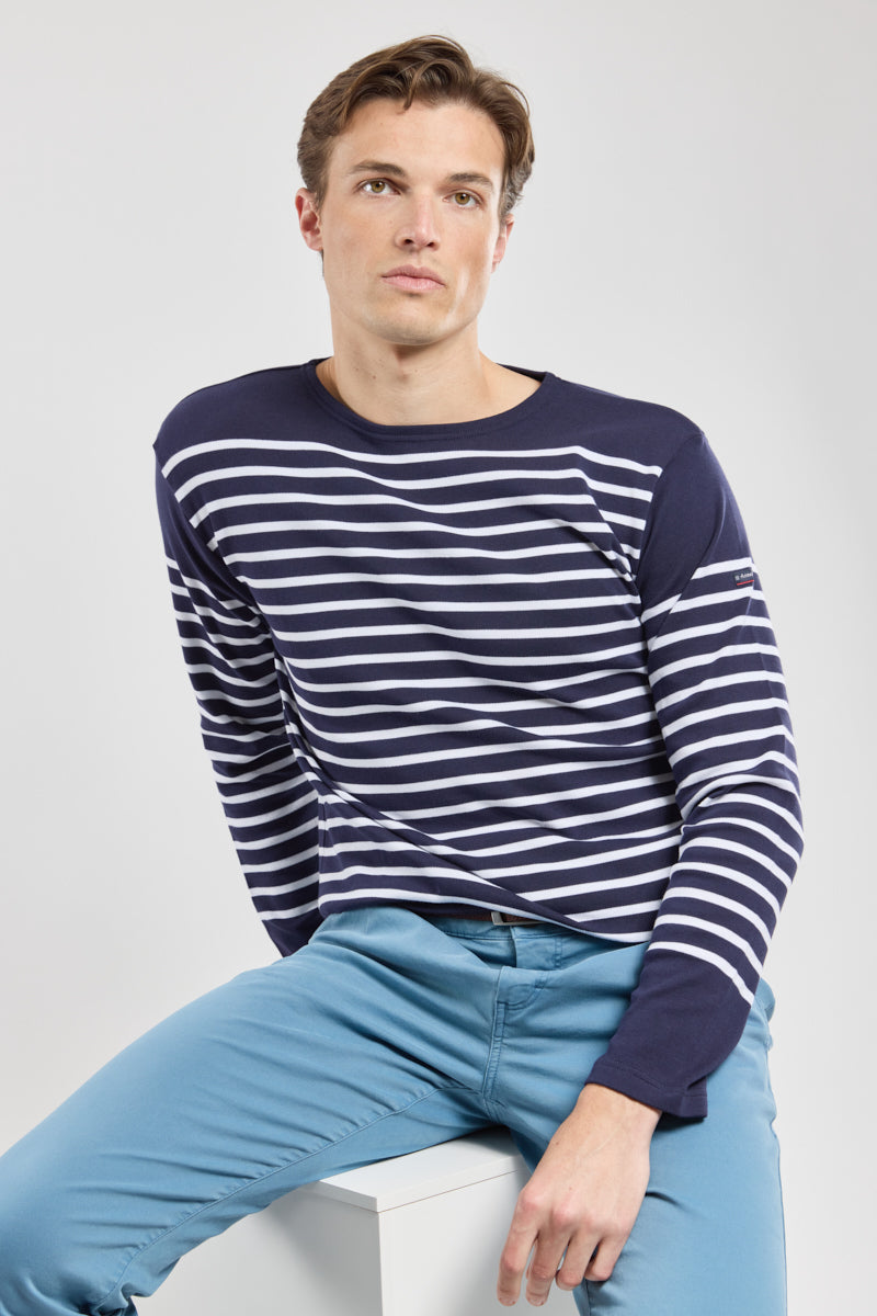 armor-lux-marini-re-amiral-homme-coton-pais-col-bateau-marine image 1