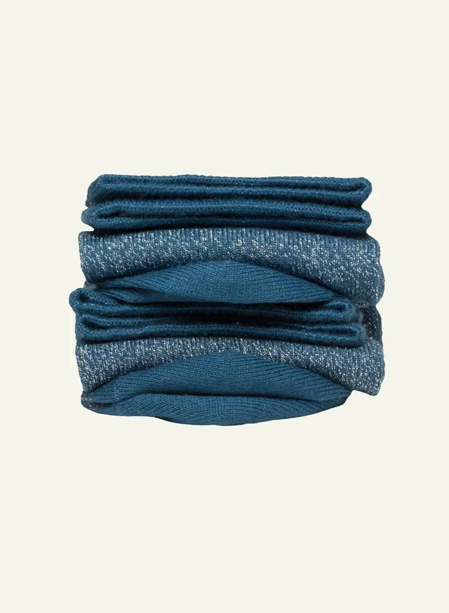 archiduchesse-l-illumin-e-bleue-chaussettes-courtes-femme-effet-paillettes image 1