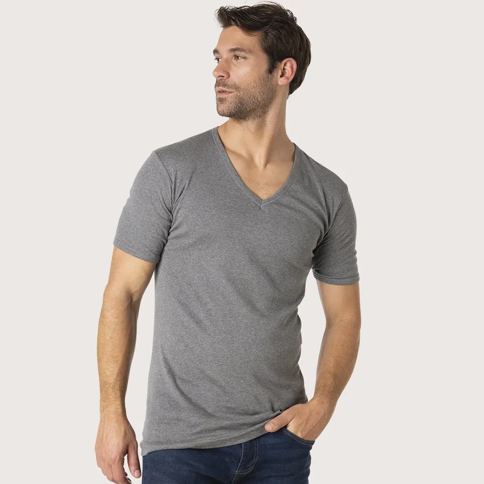 eminence-premium-tee-shirt-col-v-pur-coton-homme image 1