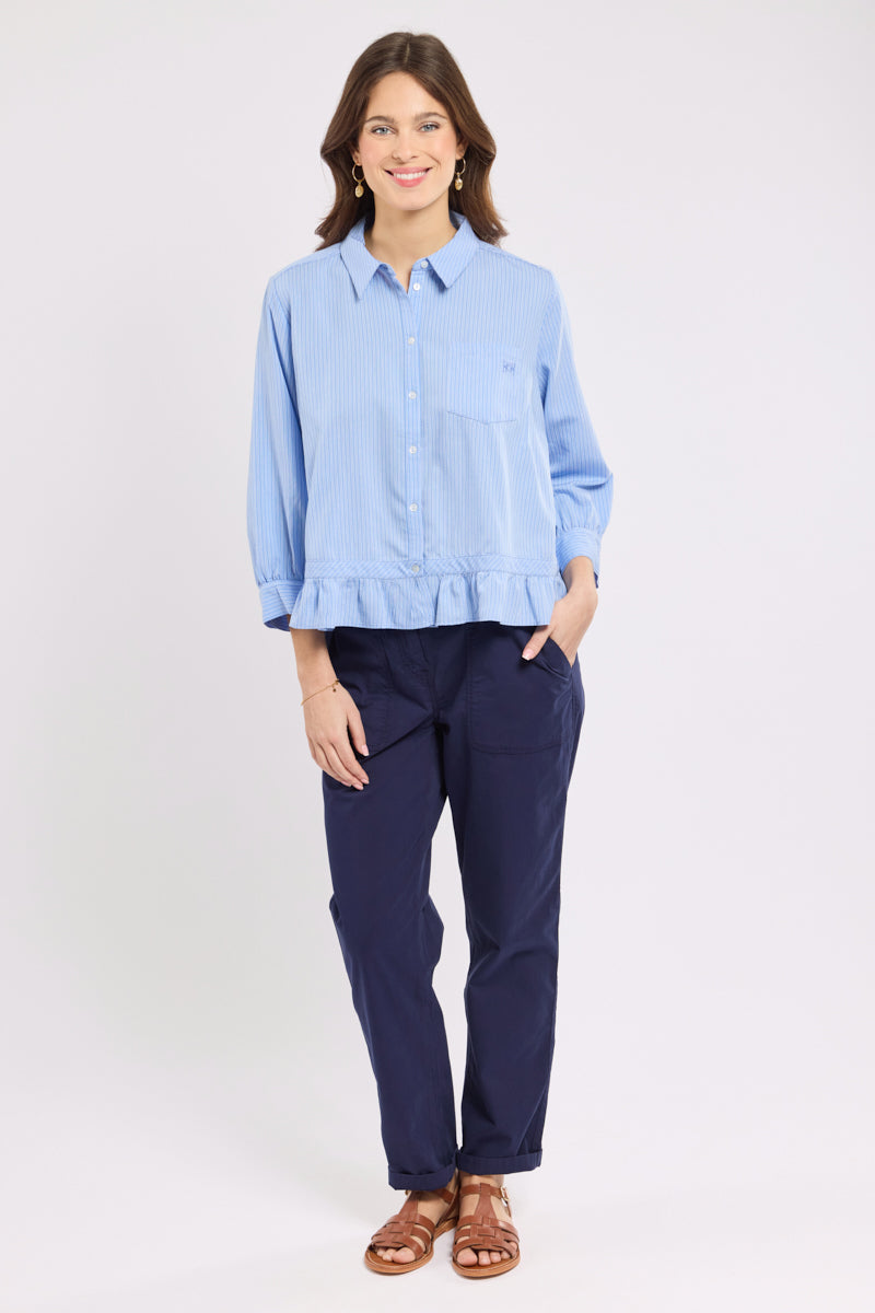 armor-lux-chemise-volants-deauville-fines-rayures-femme image 3