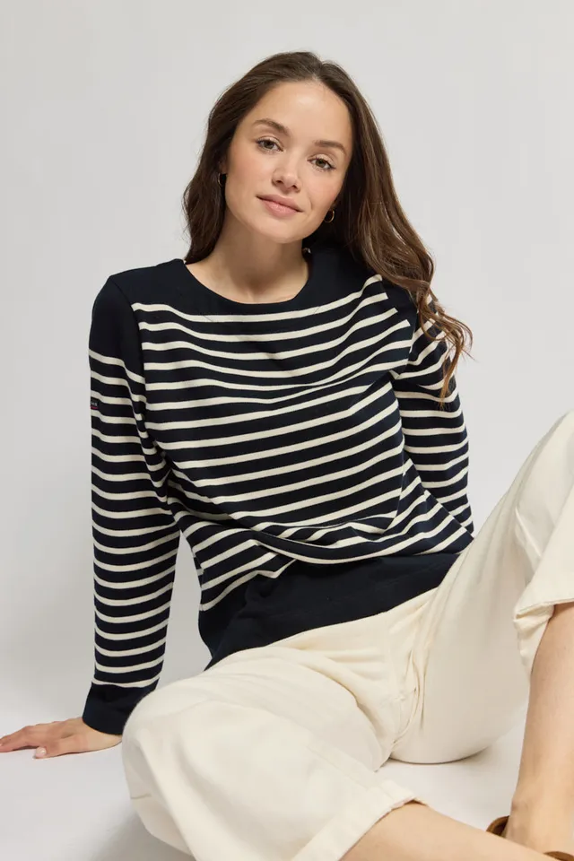 armor-lux-marini-re-dos-chancr-femme-coton-rustique image 1