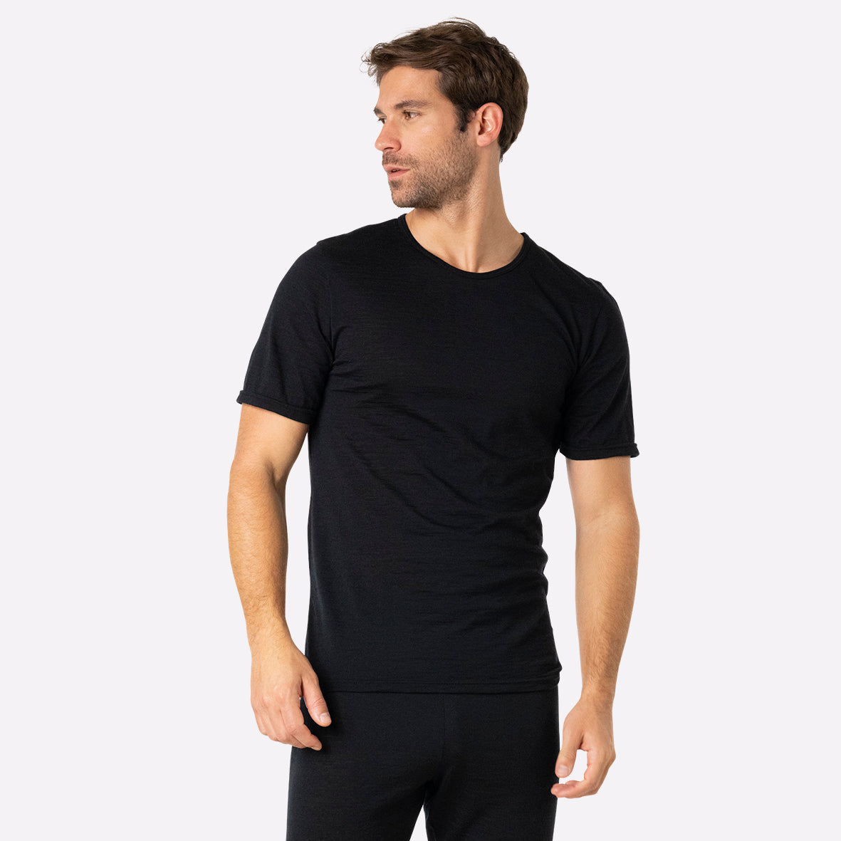 eminence-ligne-chaude-merinos-tee-shirt-col-rond-manches-courtes-homme image 1