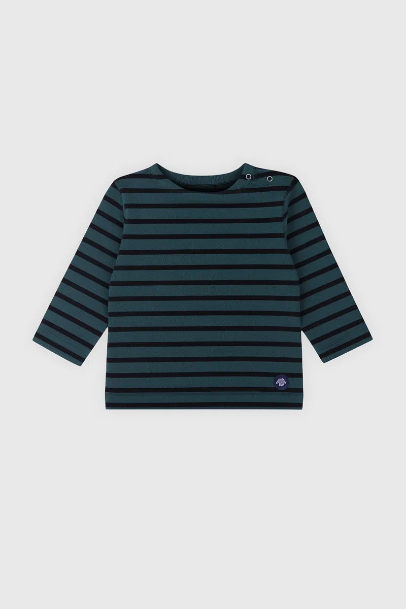 armor-lux-marini-re-baby-coton-pais-col-bateau-manches-longues image 1