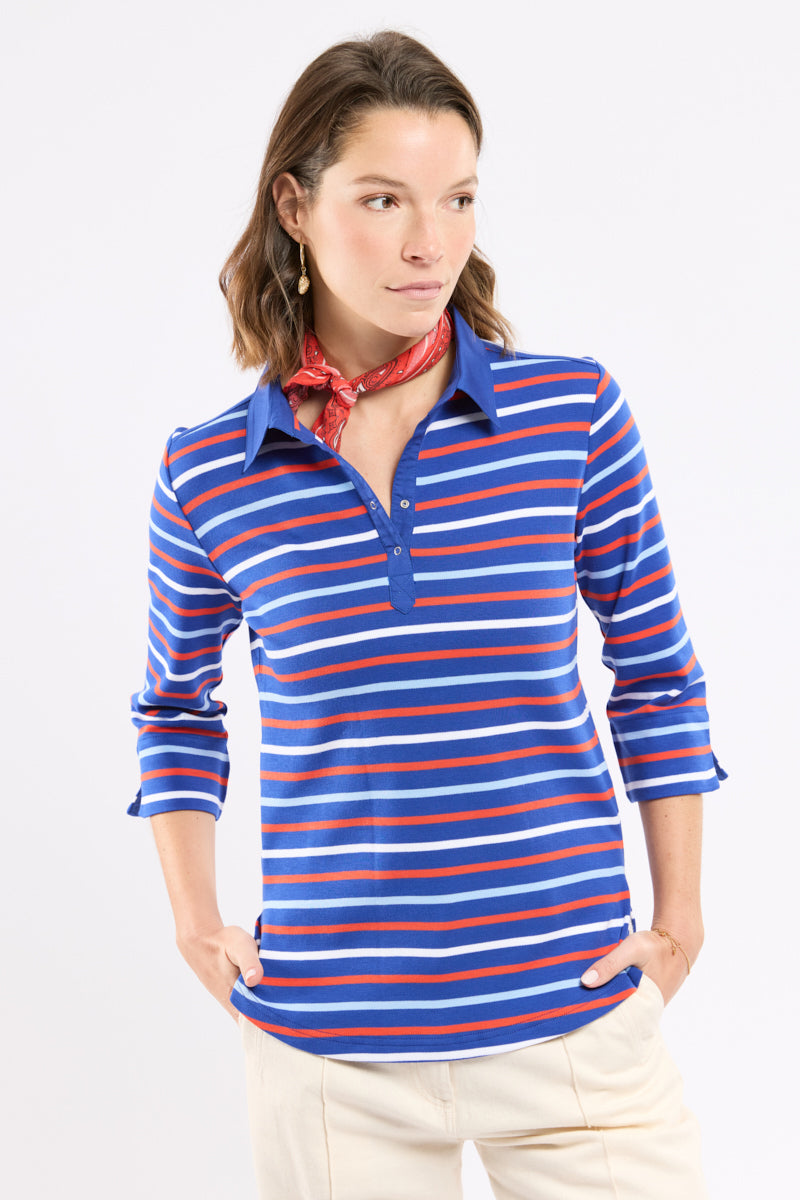 armor-lux-polo-ray-4-couleurs-femme-coton-pais image 2