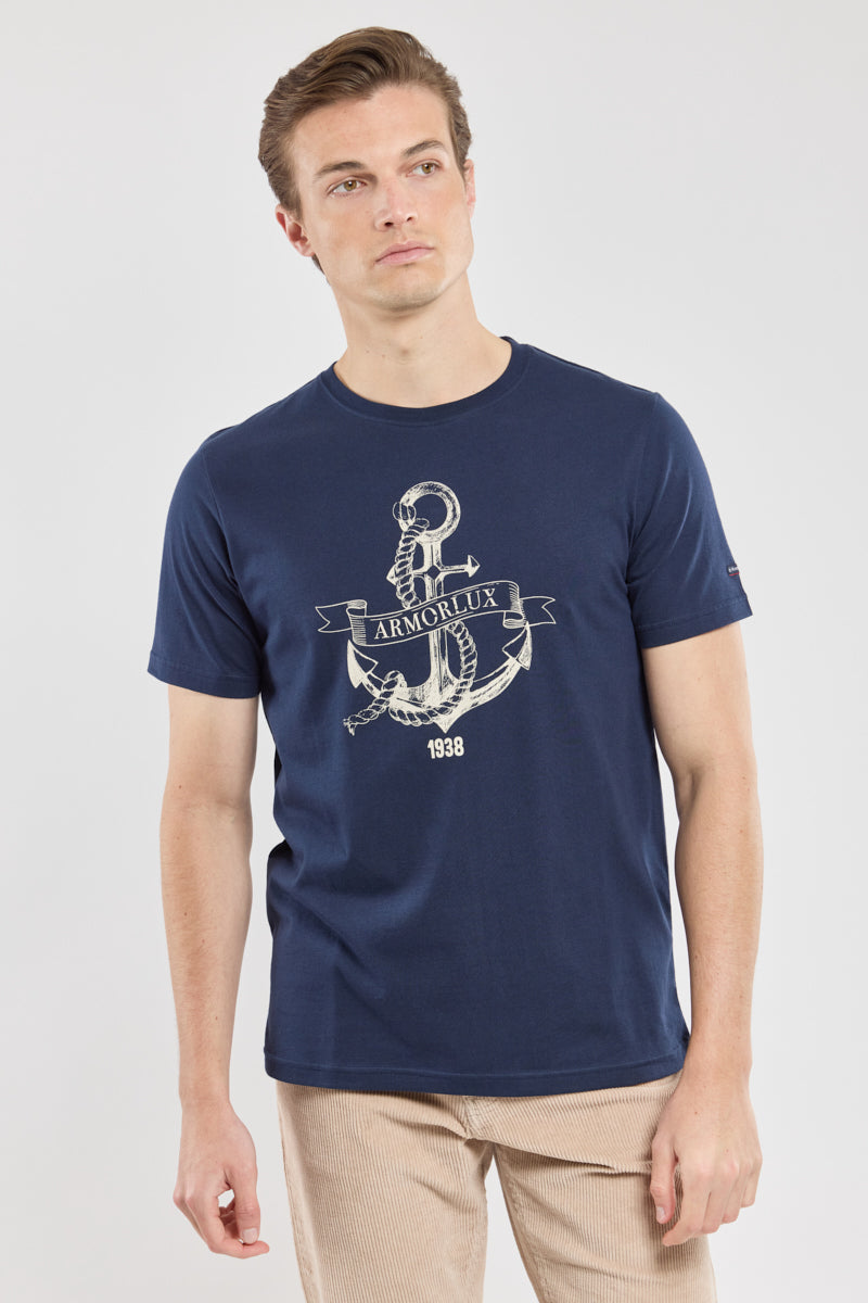 armor-lux-t-shirt-ancre-homme-coton-l-ger-160g image 2