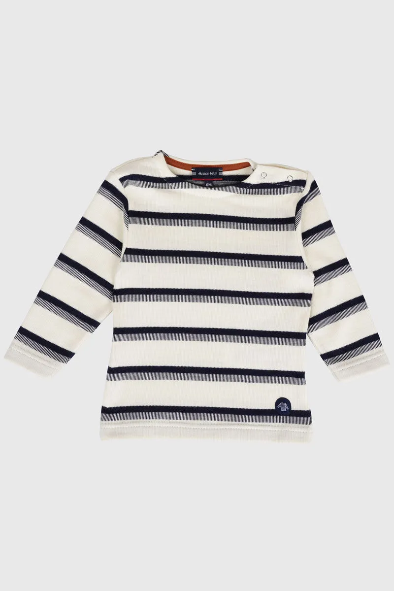 armor-lux-marini-re-jacquard-b-b-coton-l-ger-manches-longues image 1