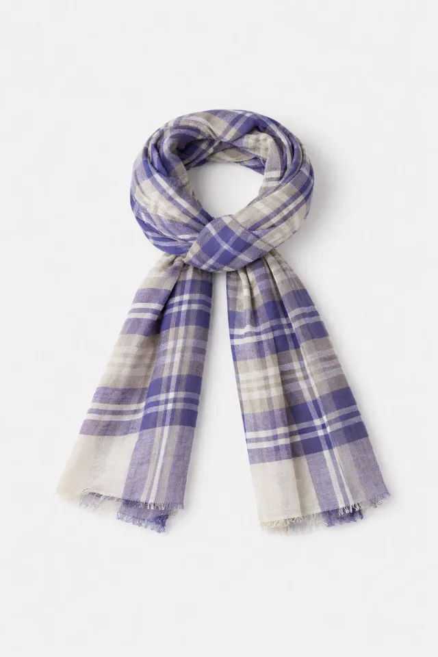 armor-lux-foulard-carreaux-lin-et-coton-70-x-180-cm-2 image 1