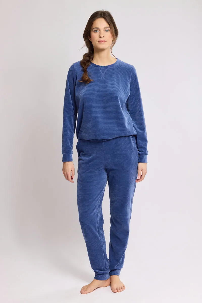 armor-lux-pyjama-jogging-velours-femme image 1