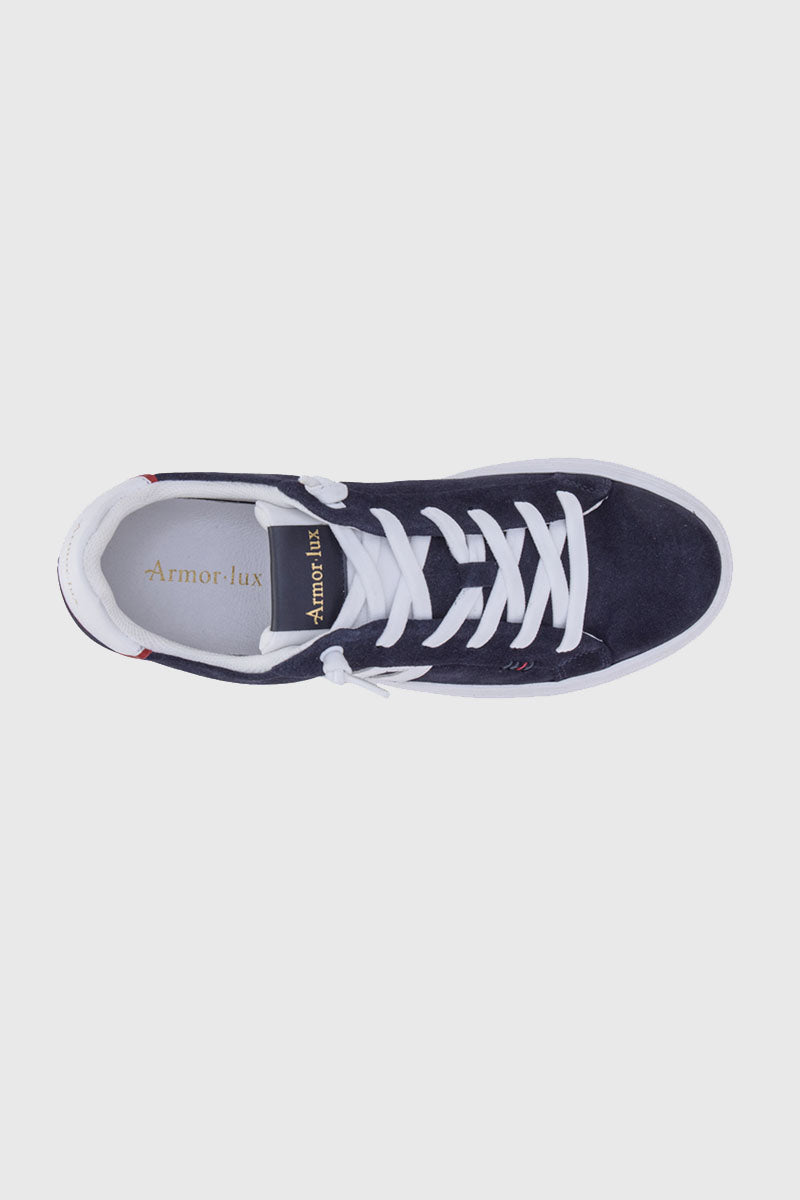 armor-lux-regate-baskets-basses-en-cuir-bleu-marine image 2