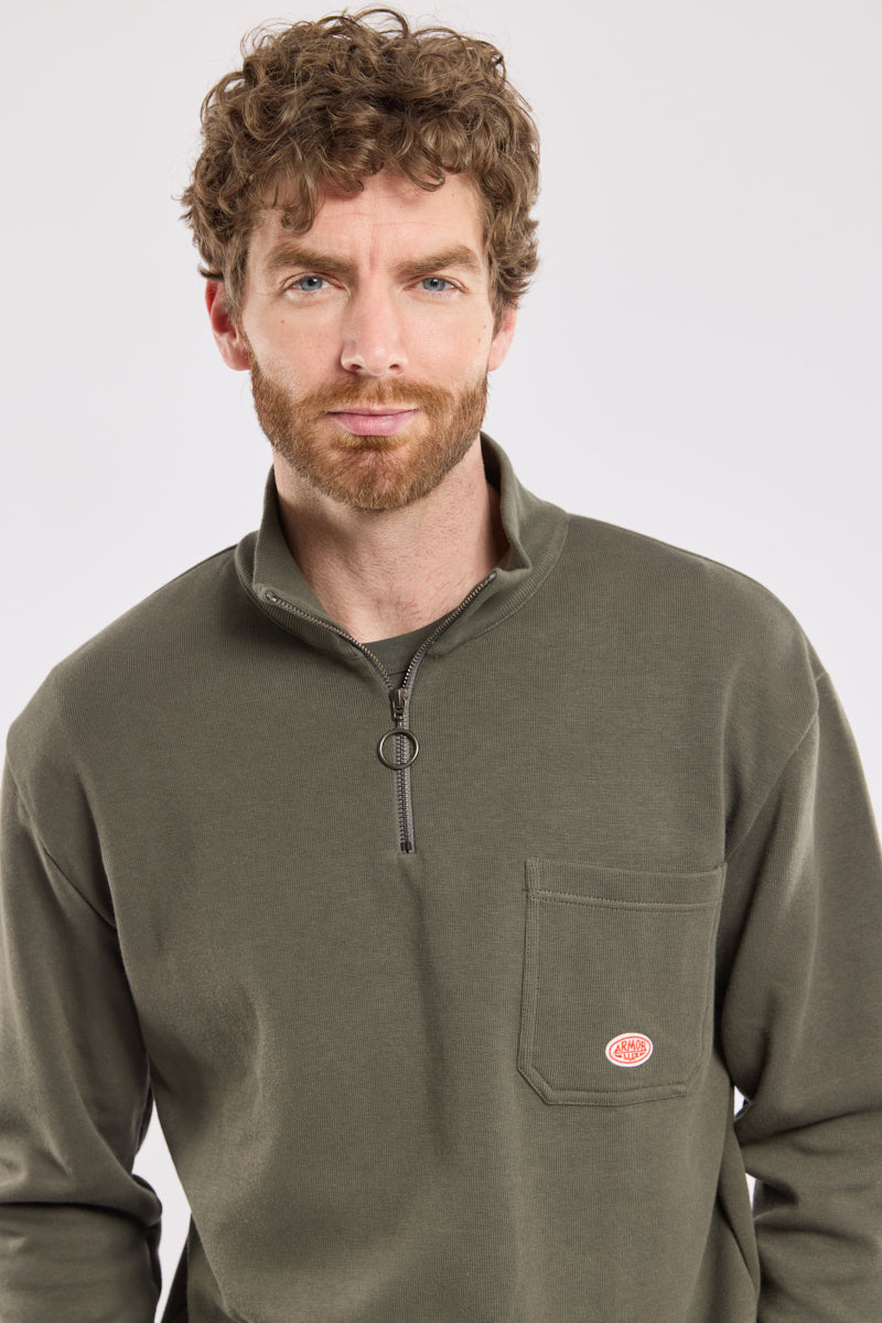 armor-lux-sweat-col-camionneur-h-ritage-sweat-coton-pais-homme image 2