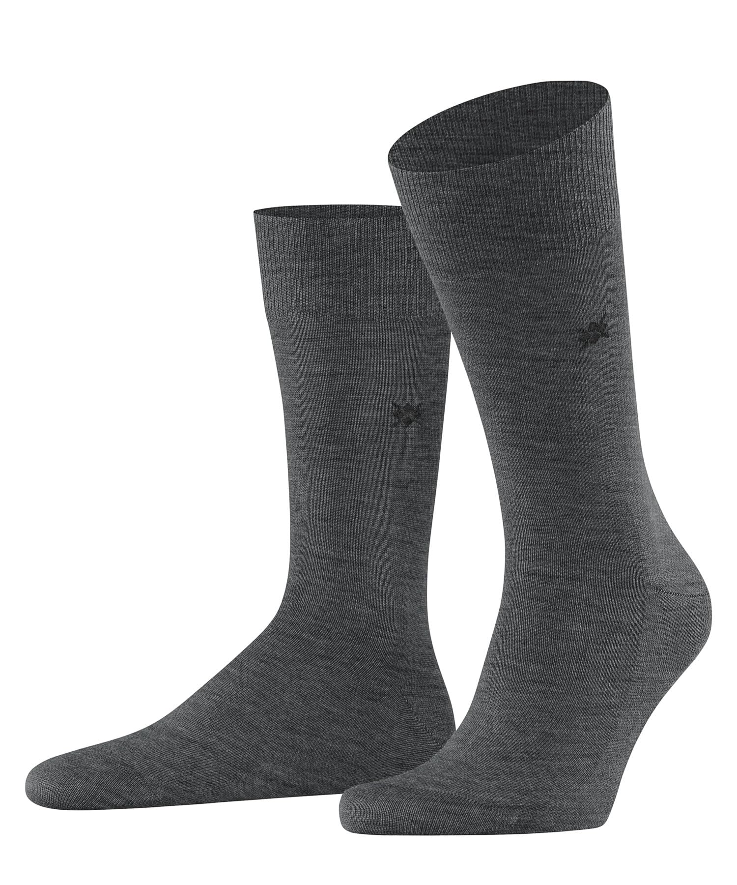 burlington-leeds-chaussettes-homme-coton-laine-unies-gris-dark-grey-3070-40-46 image 1