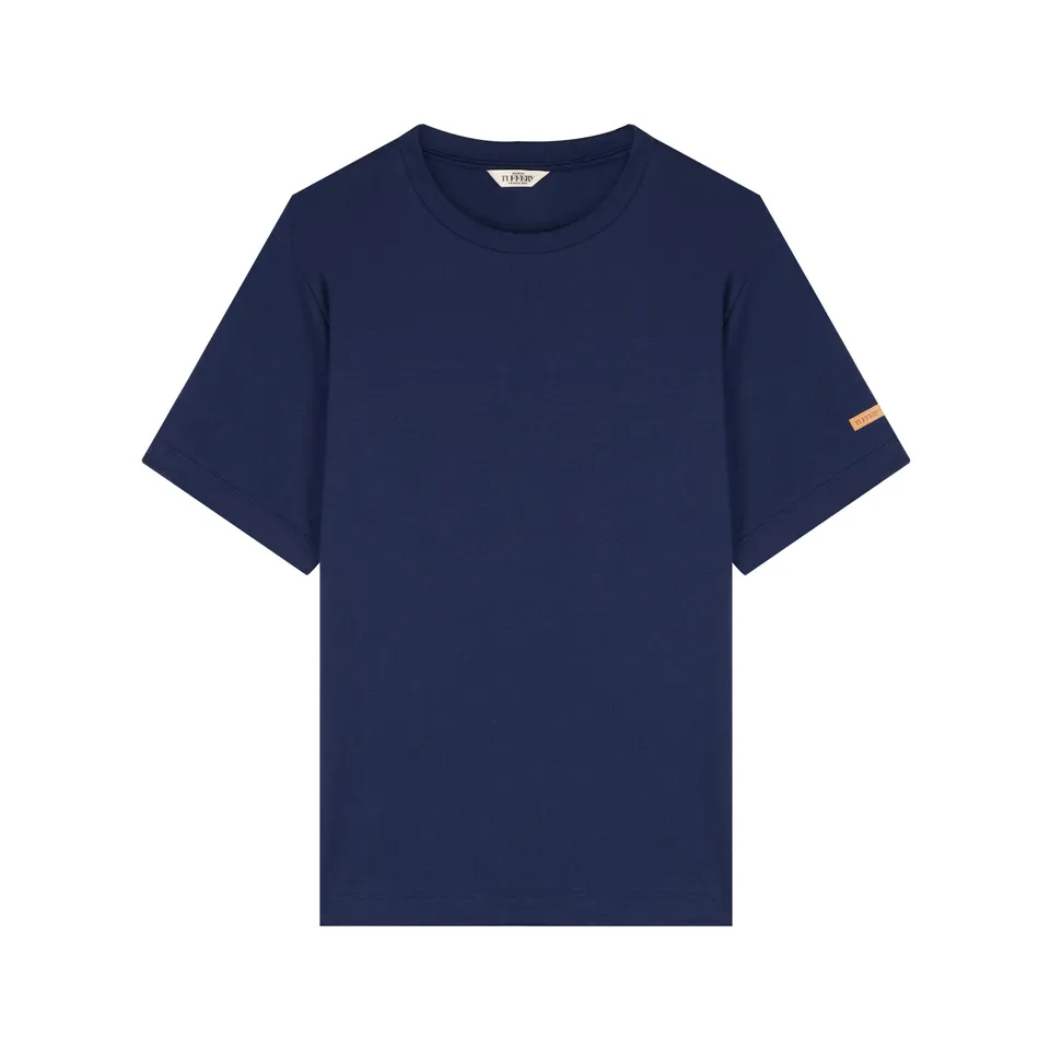 atelier-tuffery-t-shirt-homme-100-coton-bio-bleu-marine-coupe-droite image 1