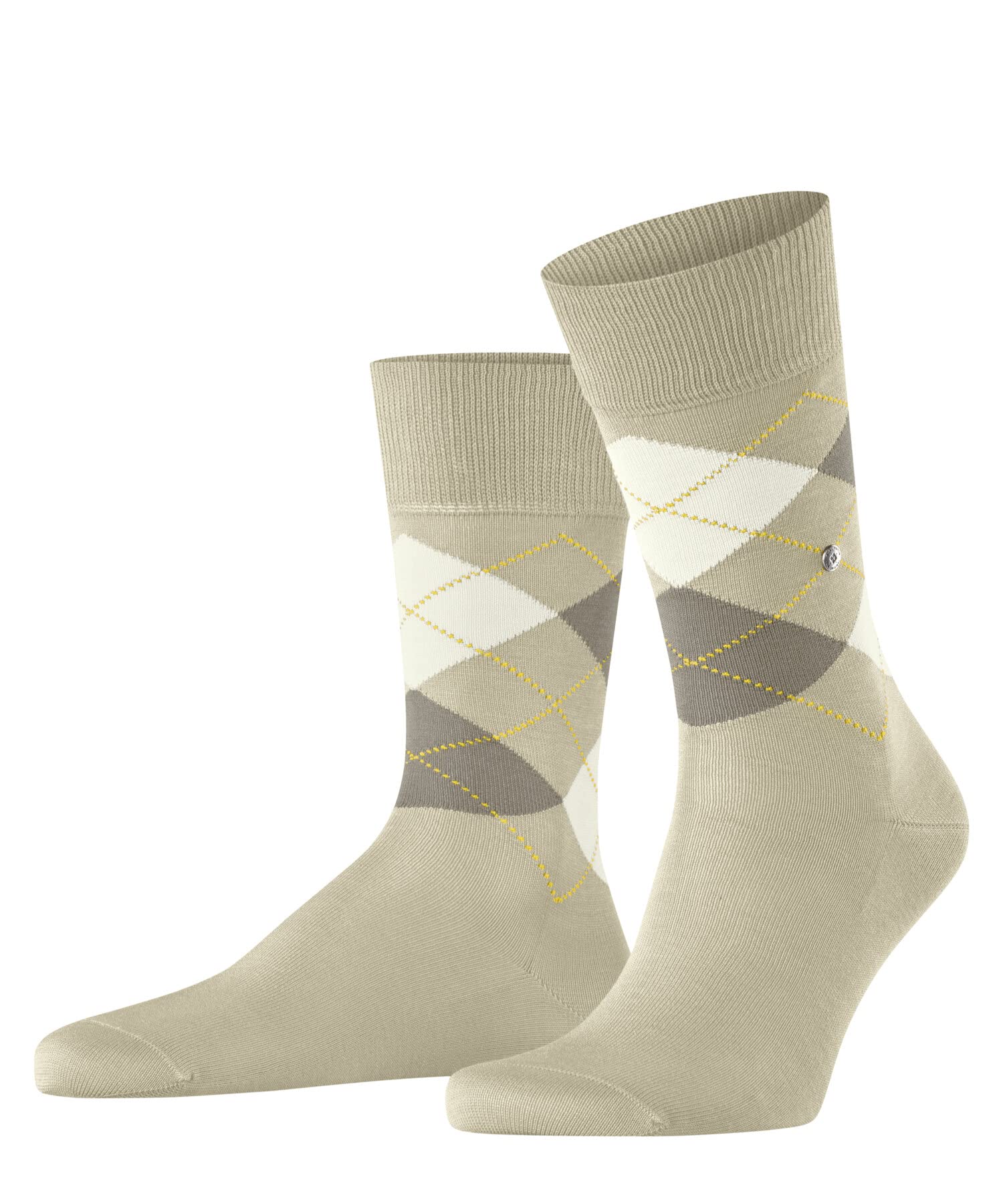 burlington-manchester-chaussettes-homme-coton-argyle-beige-gravel-40-46 image 1