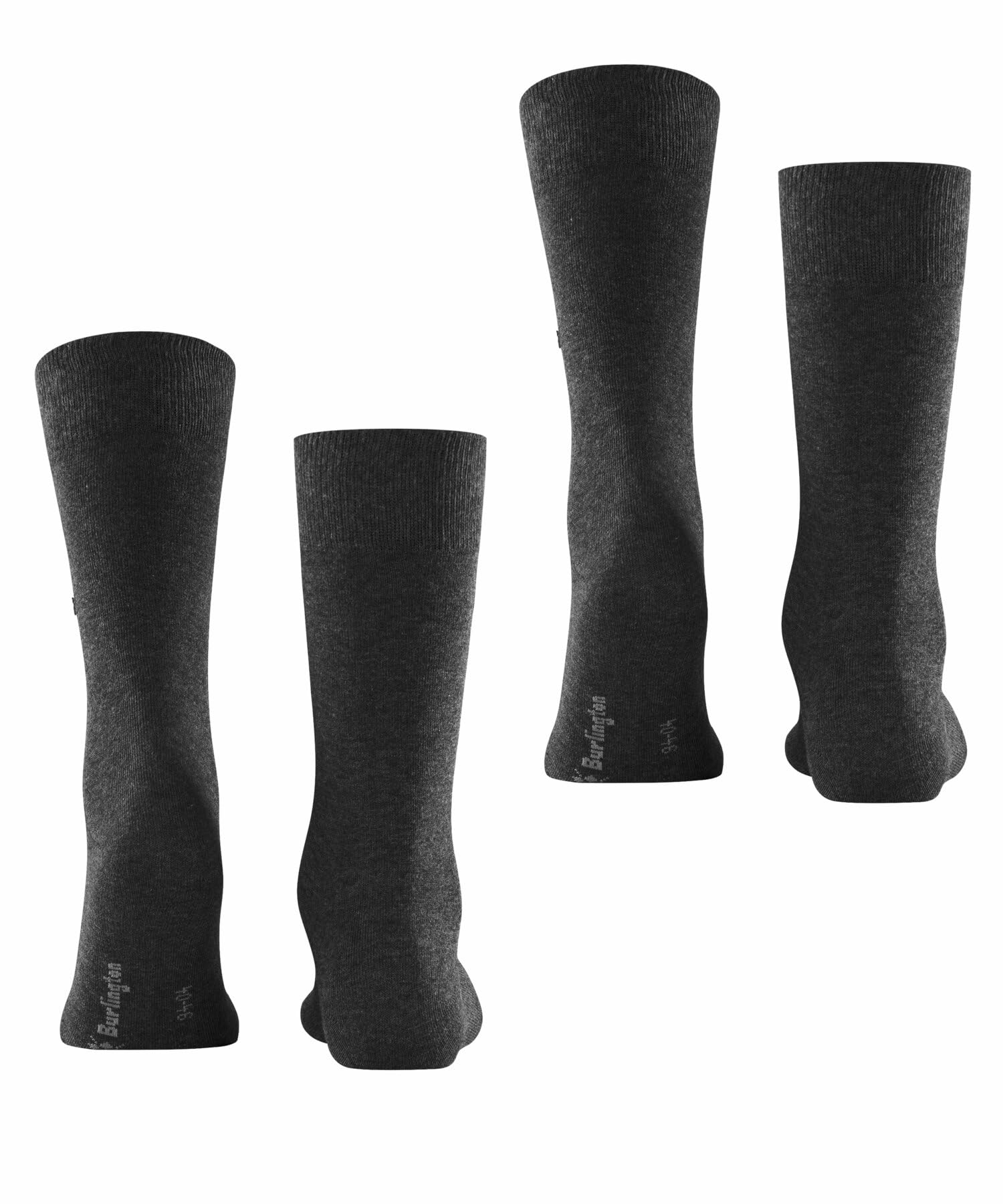 burlington-everyday-chaussettes-homme-coton-lot-2-paires-gris-anthracite-40-46 image 2