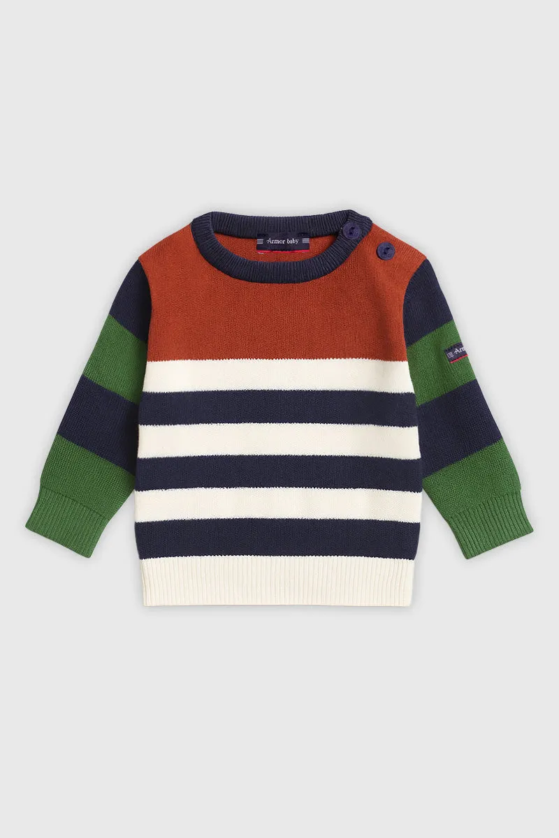 armor-lux-groix-pull-marin-b-b-ray-coton-laine image 1