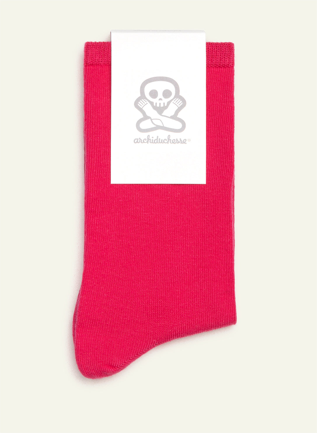 archiduchesse-chaussettes-courtes-rose-framboise-coton-france image 3