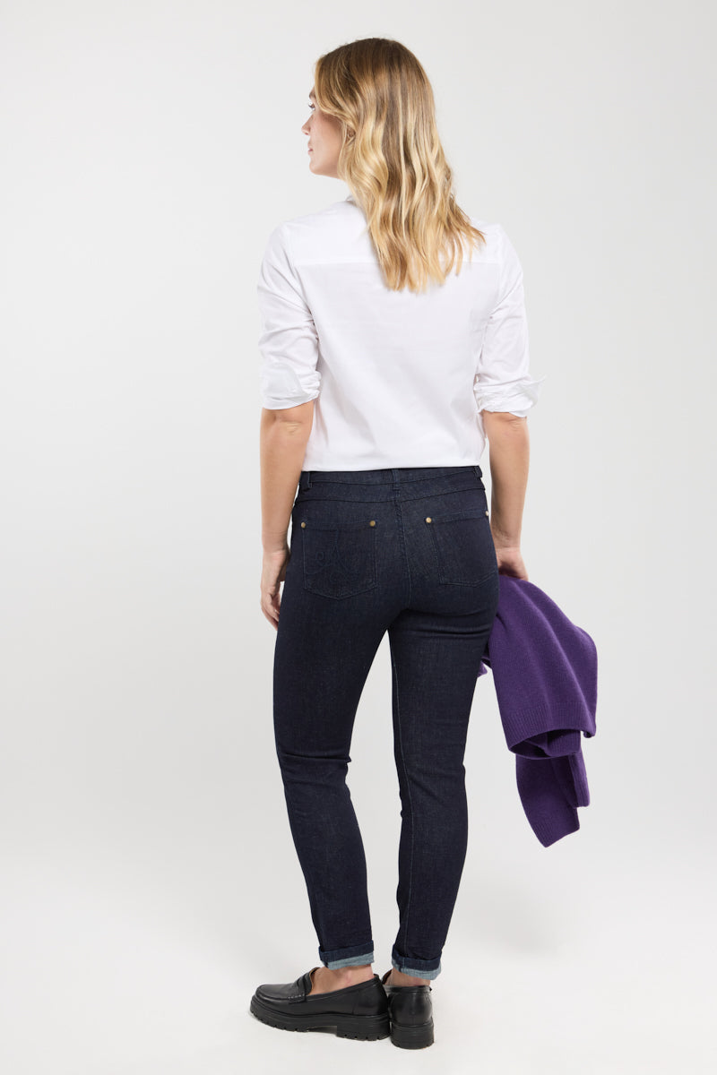 armor-lux-jean-7-8-coupe-slim-femme-coton-stretch image 2