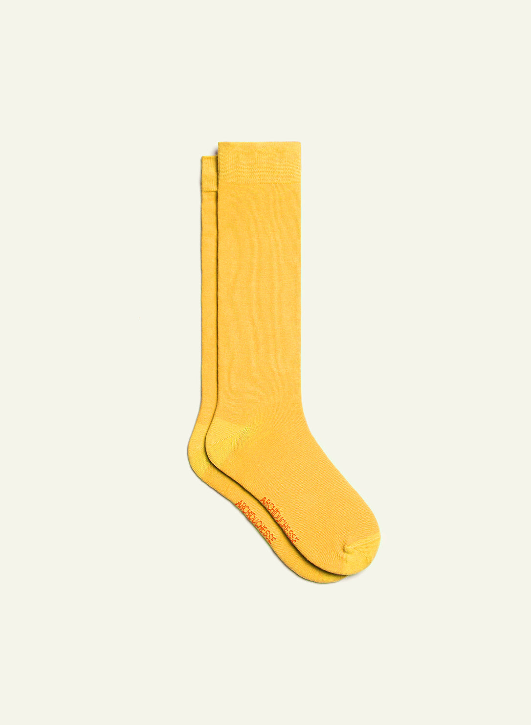archiduchesse-de-ville-jaune-canari-chaussettes-coton-unisexe image 2