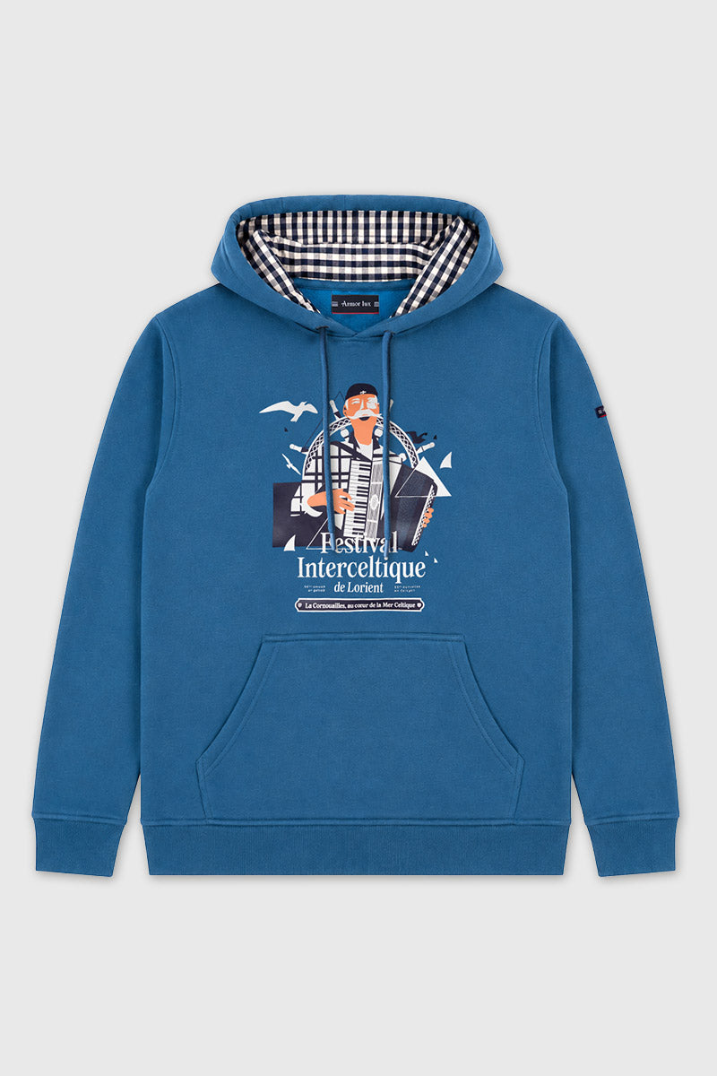 armor-lux-sweat-fil-unisexe-sweat-molleton-capuche-poche-kangourou image 1