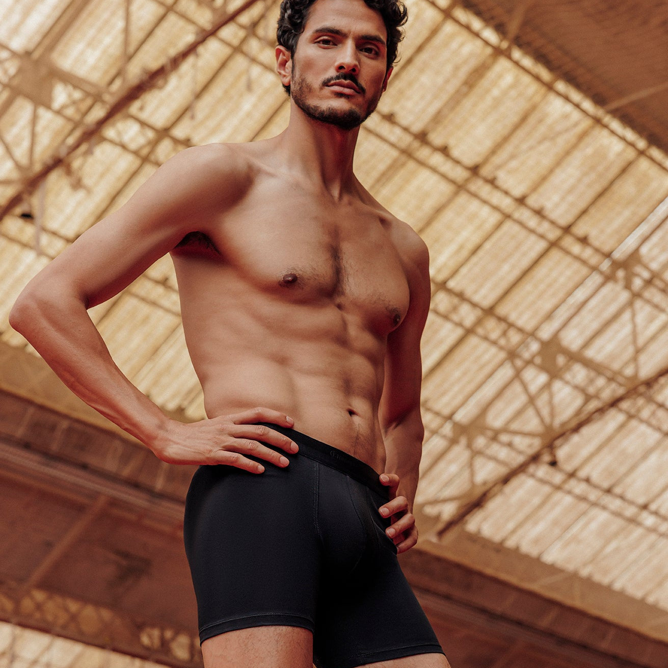 lot-de-3-boxers-longs-homme-eminence-studio-unis-stretch image 4