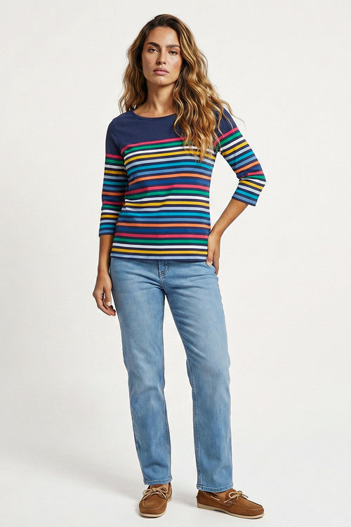 armor-lux-fouesnant-marini-re-femme-coton-l-ger-manches-3-4 image 4