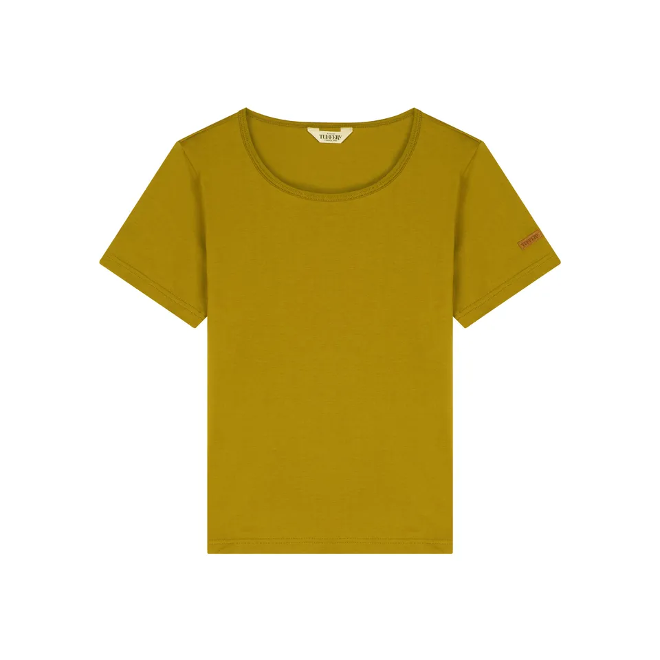 atelier-tuffery-t-shirt-femme-col-rond-olive-100-coton-bio image 1