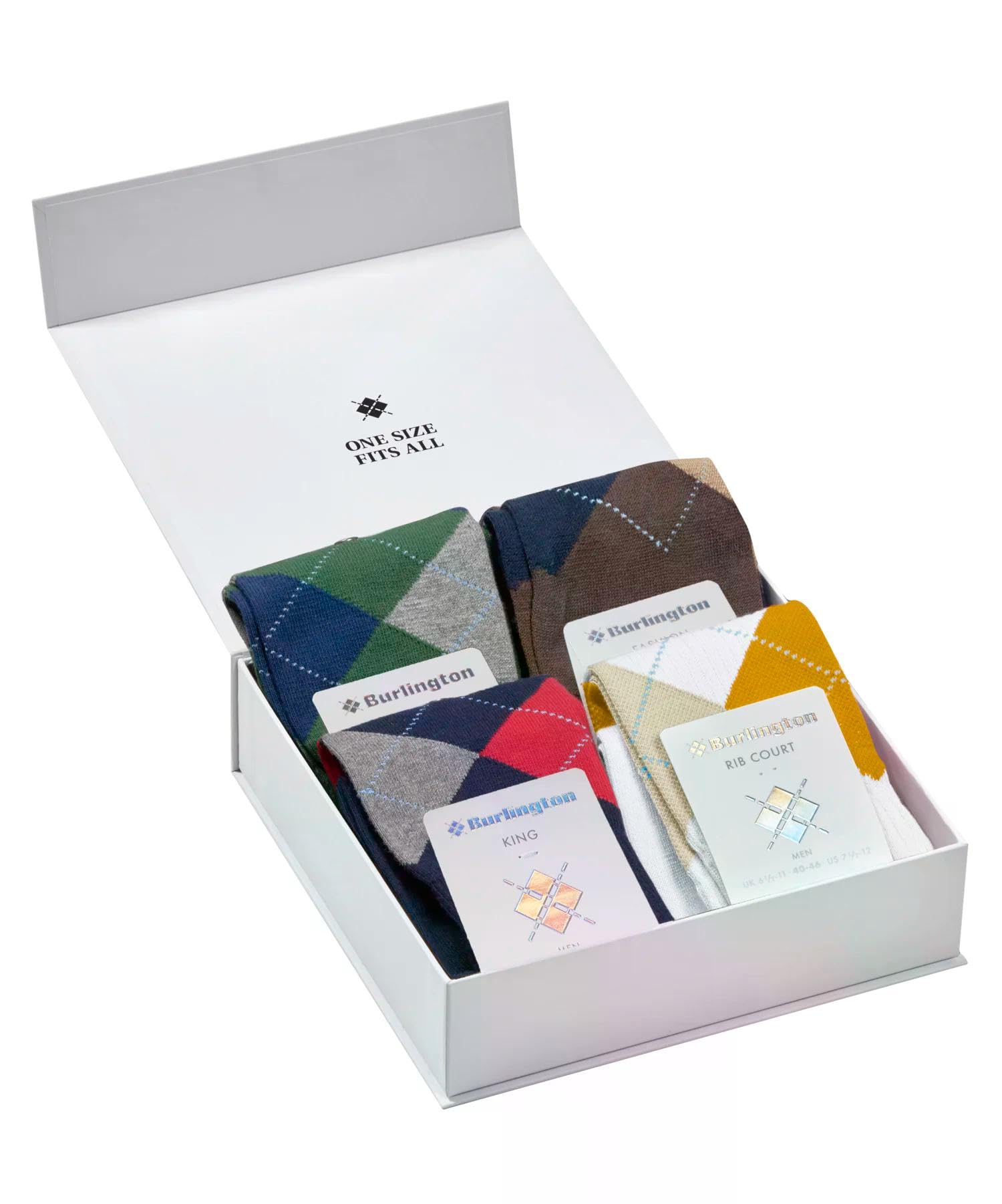 burlington-ben-box-chaussettes-homme-4-paires-white-blue-green-brown-mix-0010-40 image 3