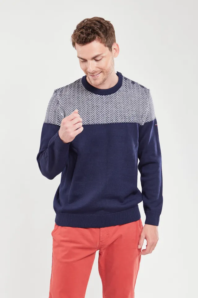 armor-lux-pull-marin-chevron-homme-laine-et-acrylique image 1