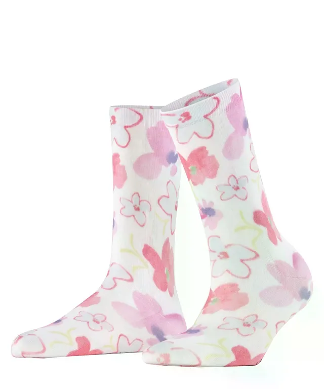 burlington-garden-bloom-chaussettes-femme-blanc-white-2008-36-41 image 1