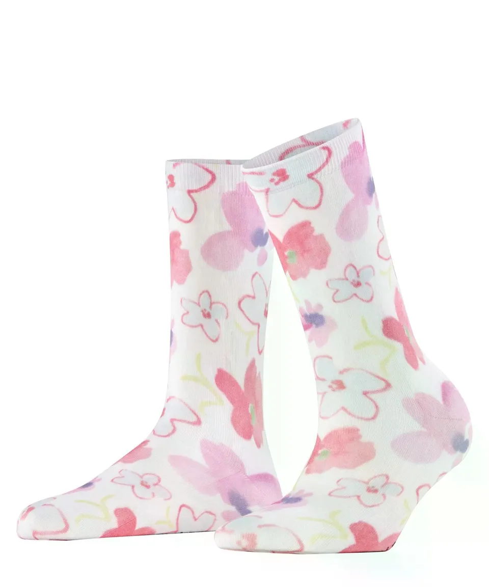 burlington-garden-bloom-chaussettes-femme-blanc-white-2008-36-41 image 1
