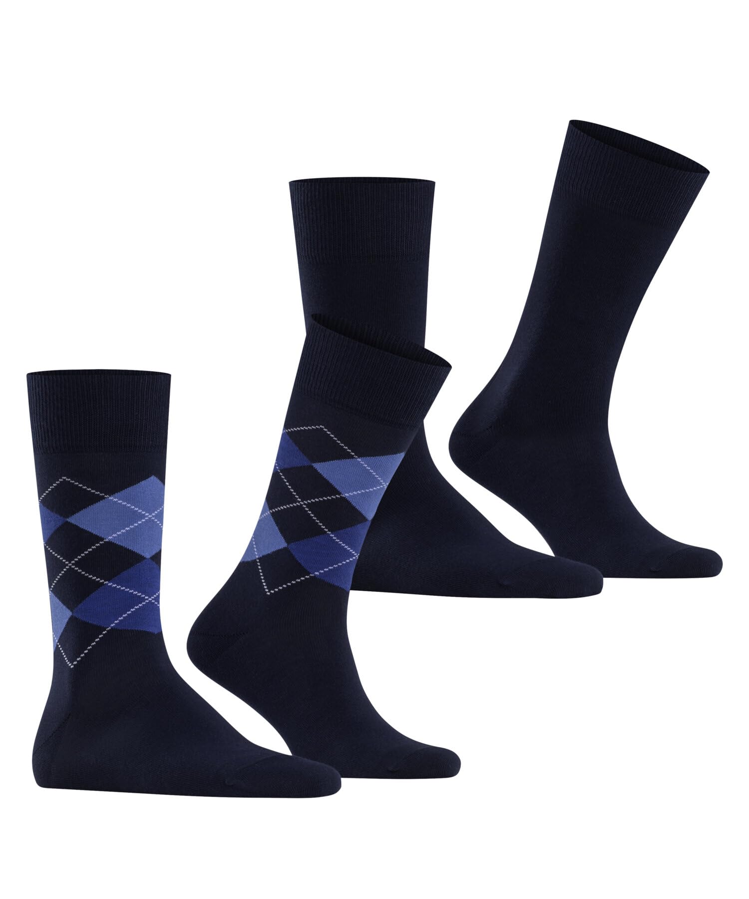burlington-everyday-argyle-mix-chaussettes-homme-2-paires-bleu-marine-6121-40-46 image 4