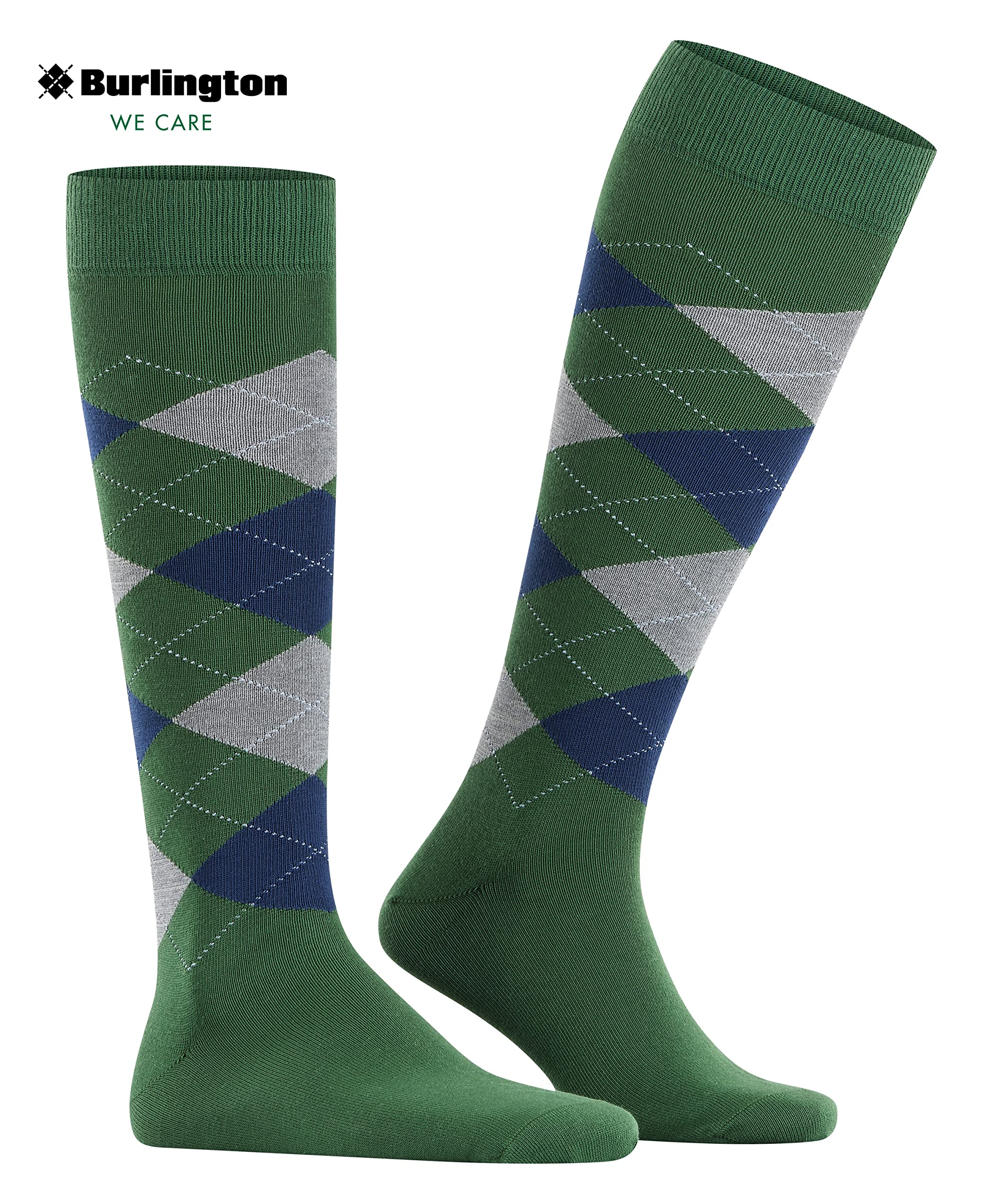 burlington-king-chaussettes-longues-homme-coton-vert-eucalyptus-40-46 image 4