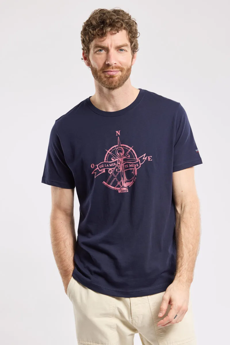 armor-lux-t-shirt-imprim-homme-o-la-mer-coton-l-ger image 1