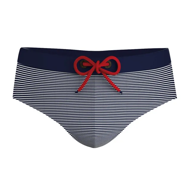 eminence-slip-de-bain-homme-recycl-fait-en-france-rayures-marine image 1