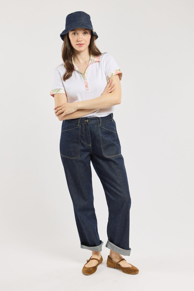 armor-lux-h-ritage-polo-femme-motifs-fleuris-coton image 3