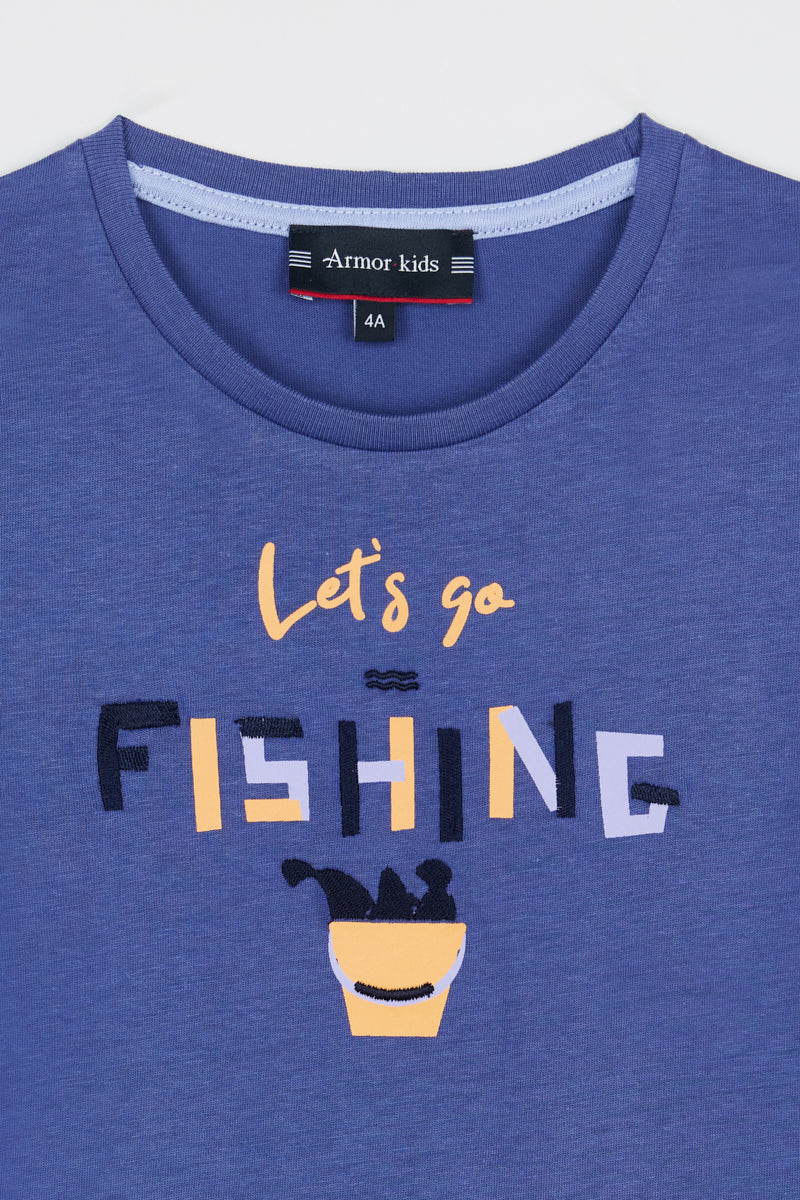 armor-lux-t-shirt-enfant-let-s-go-fishing-coton-2 image 4