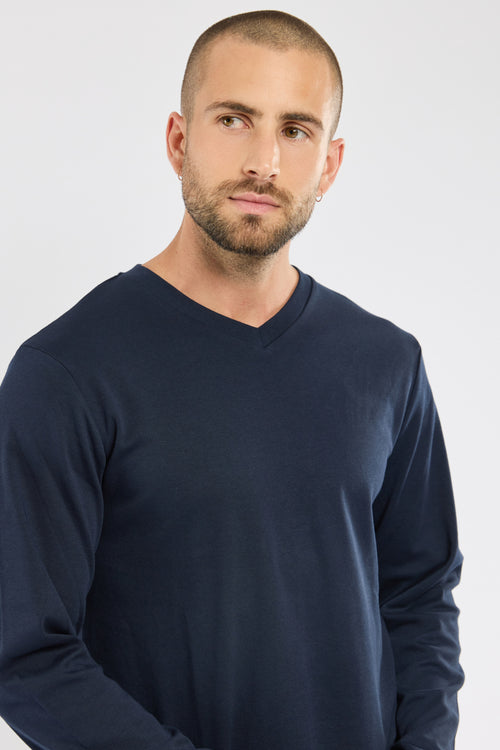 armor-lux-pyjama-col-v-homme-coton image 3