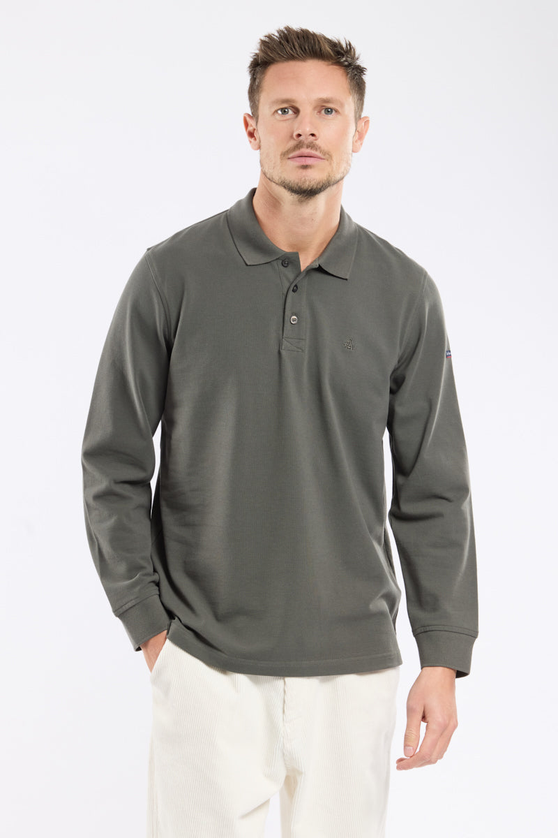 armor-lux-polo-homme-manches-longues-coton-piqu-3 image 2