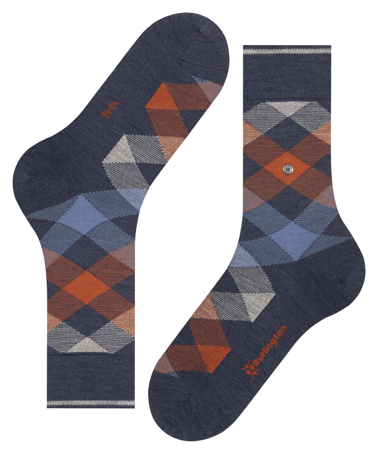 burlington-newcastle-m-chaussettes-homme-laine-fantaisie-bleu-dark-blue-melange- image 6